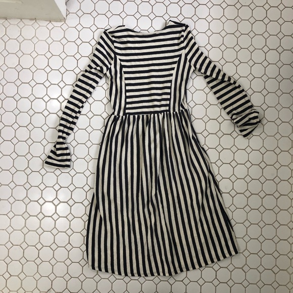 Böhme midi dress - cream and charcoal/navy - Picture 2 of 3